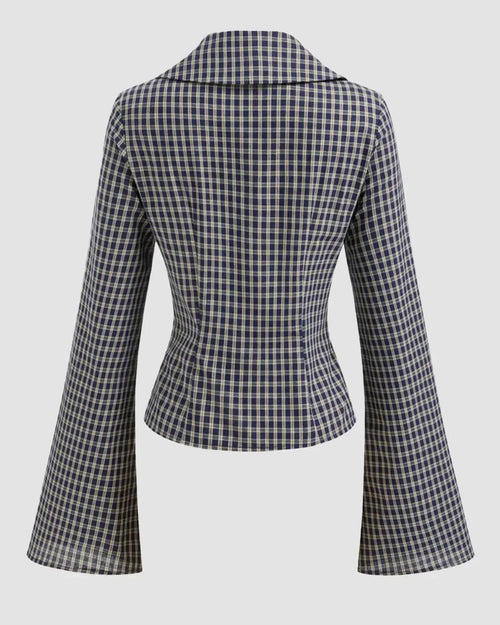Checkered Full Sleeve Top for Women