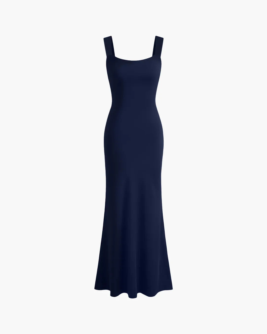 Scoop Neck Backless Bodycon Dress in Navy Blue