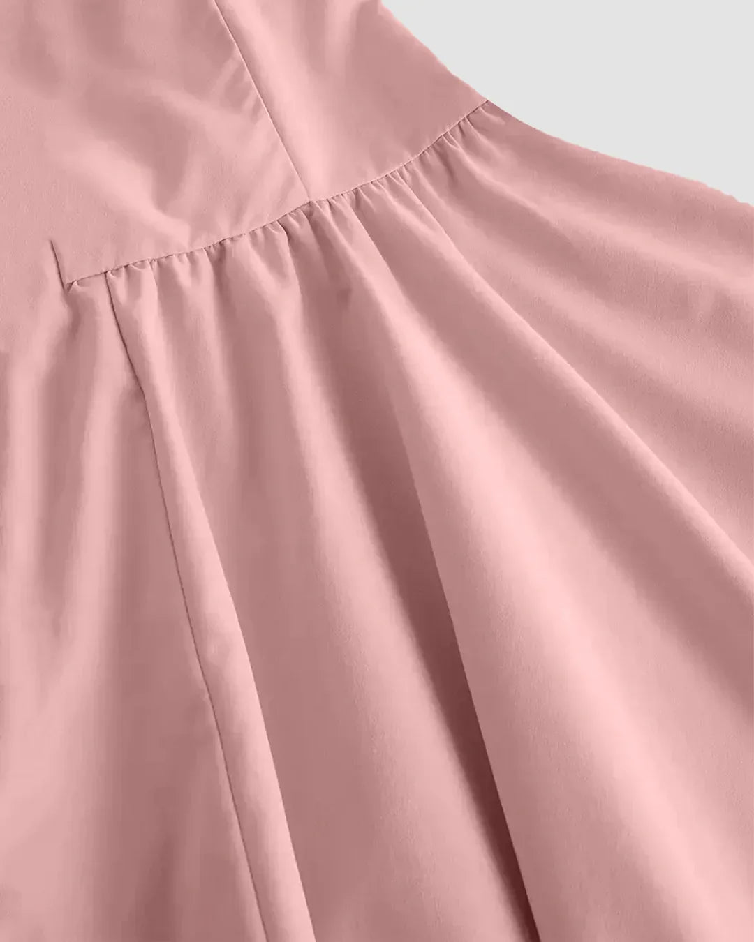 Tie Strap A-Line Mini Dress in Dusty Pink