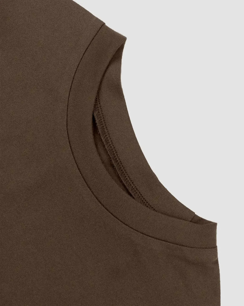 Solid Color Round Neck Short Sleeve Casual Top In Brown