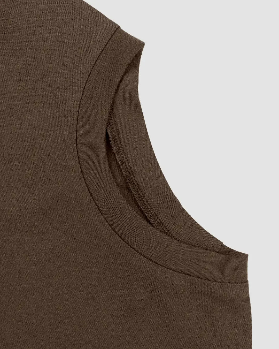 Solid Color Round Neck Short Sleeve Casual Top In Brown