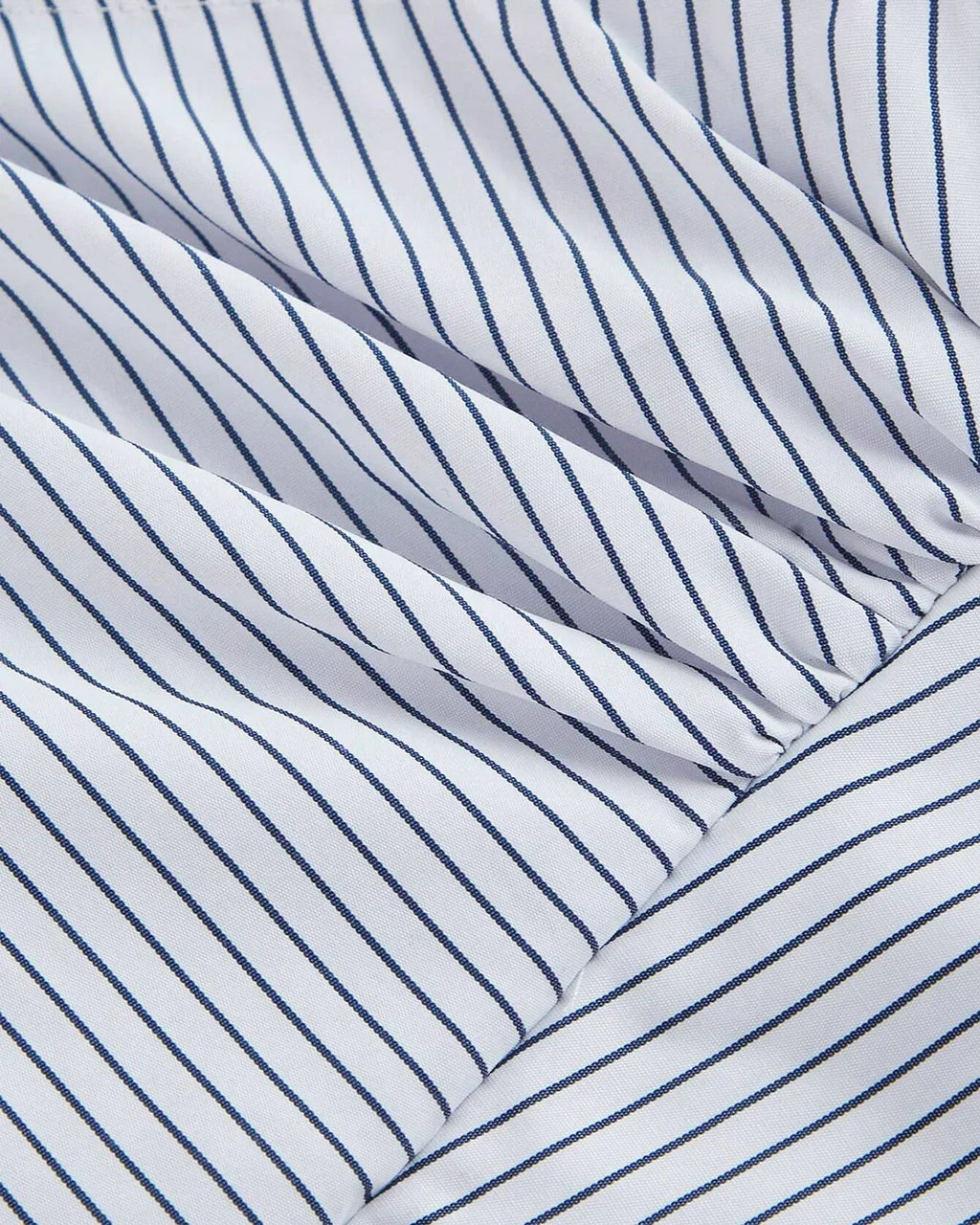 Black Striped Wrap Front Collared Full Sleeve Top With Waist Tie