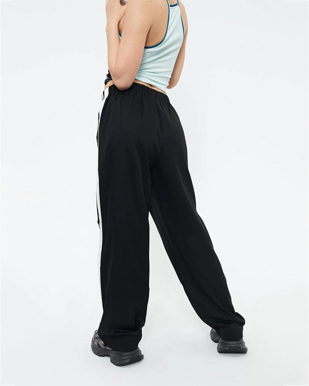 Y2k Women Baggy Side-Stripe Trousers Pant