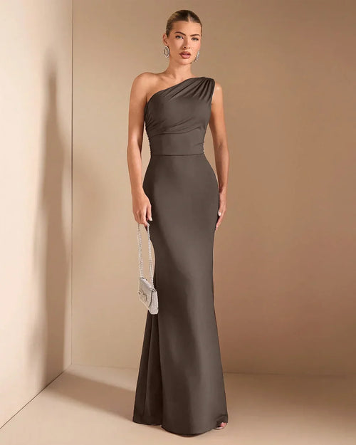 Bodycon Maxi Dress with Open Back Tie Detail in Coca