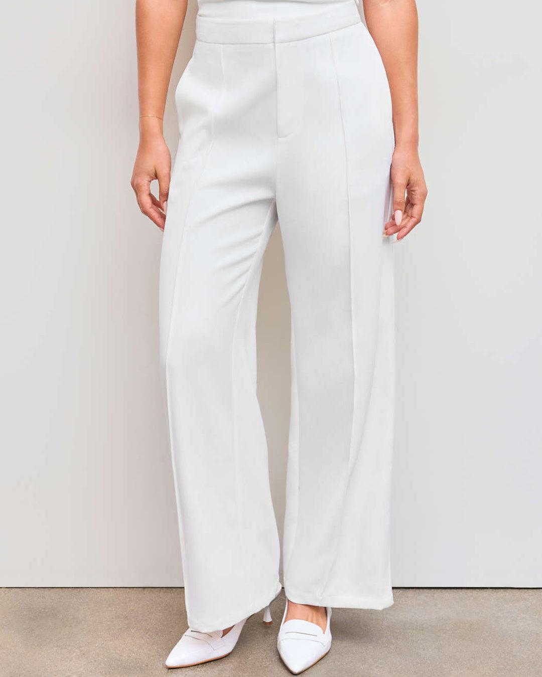 Minimalist Wide Leg Pants In White