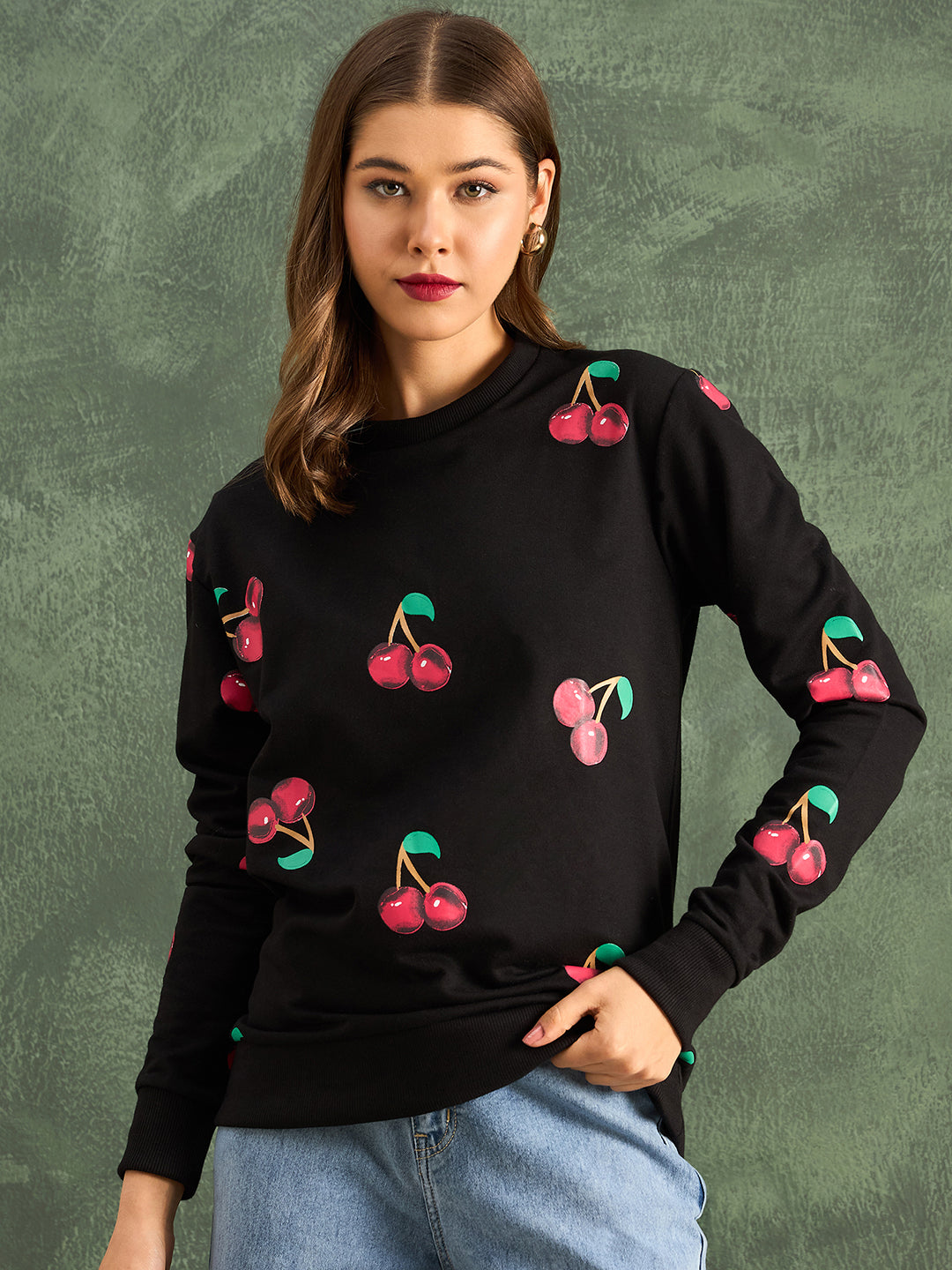Printed Sweatshirt - Pinkkup