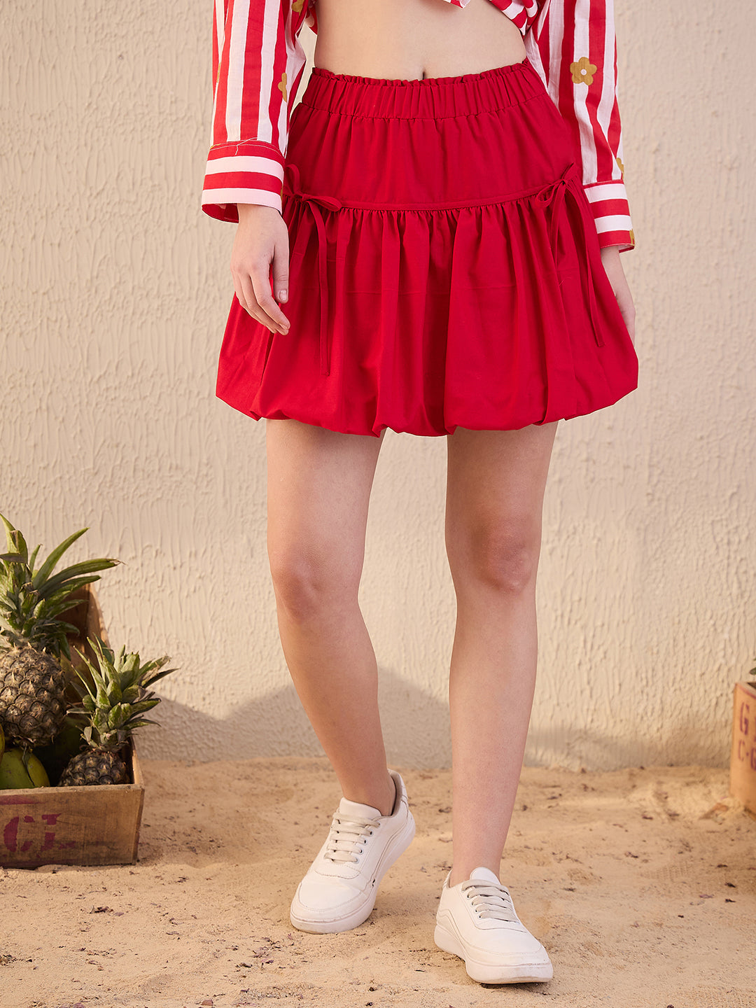 Bubble Cotton Mini Skort