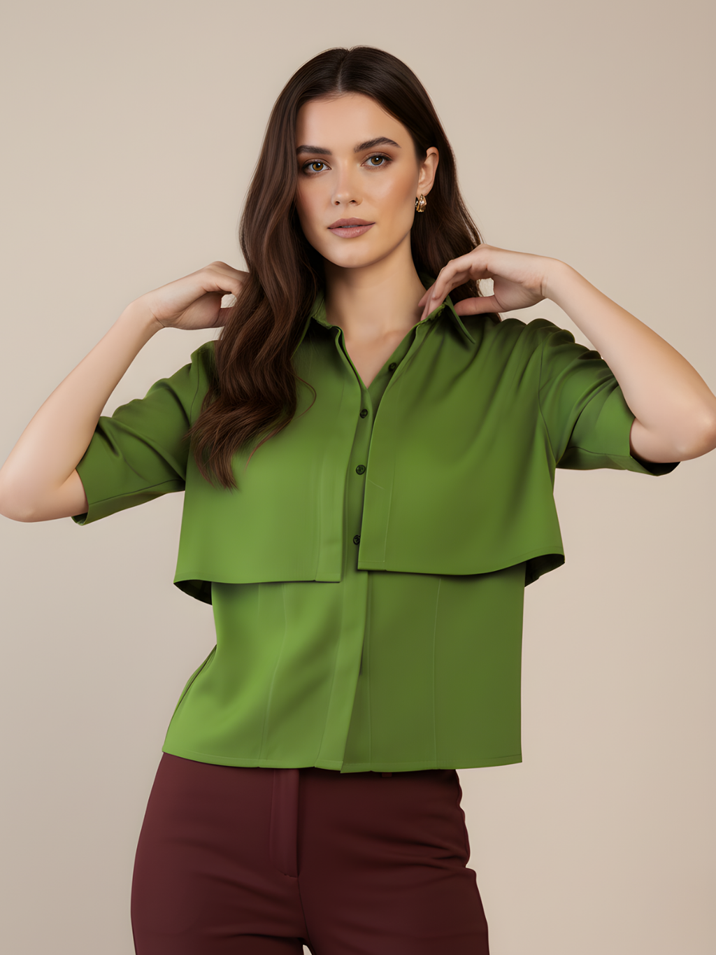 Pure Cotton Layered Shirt