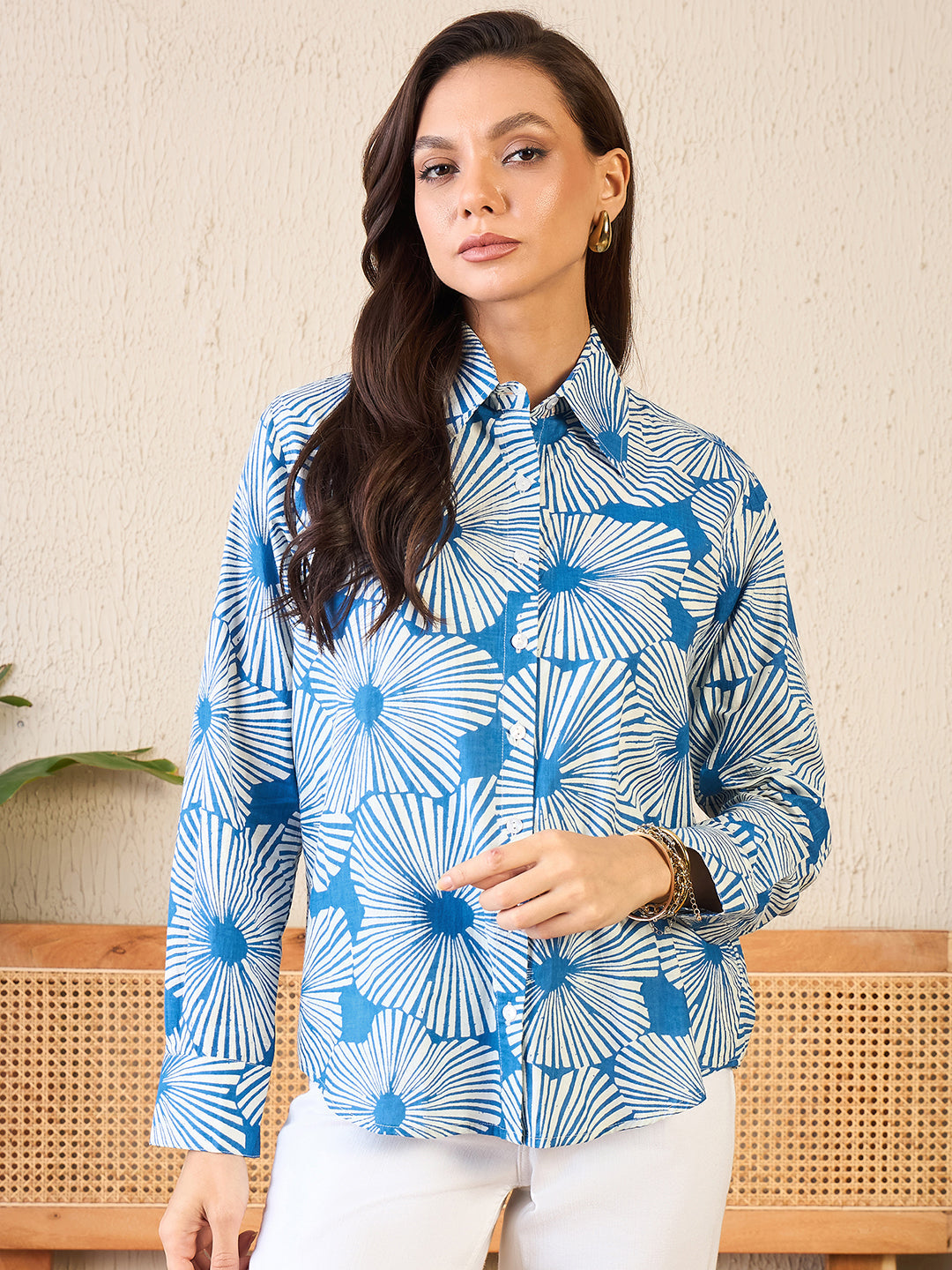 Printed Cotton Shirt - Pinkkup