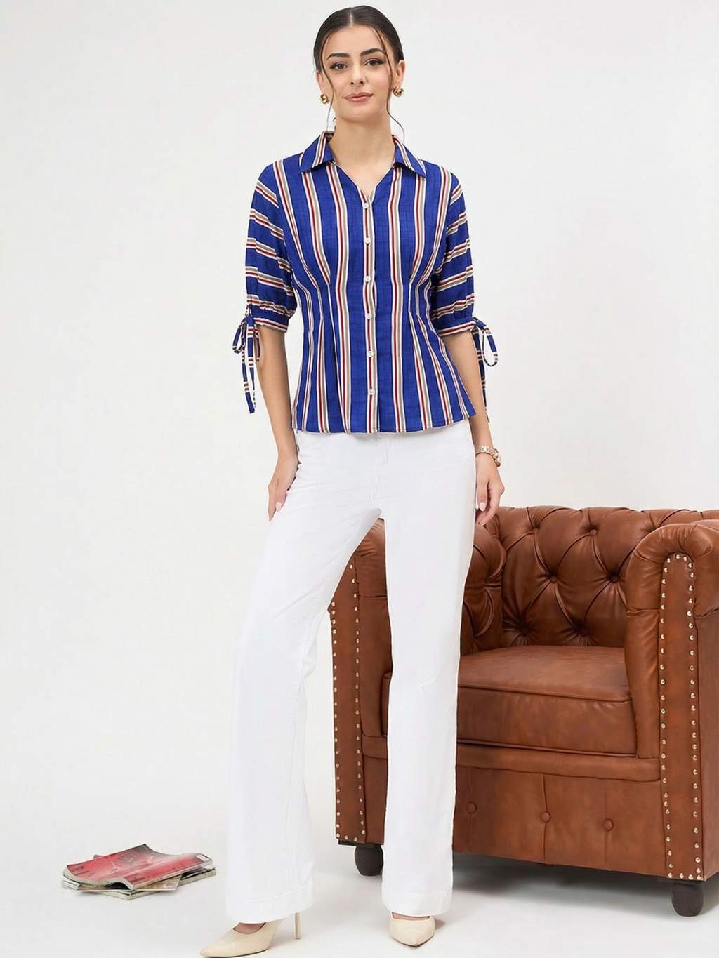 Puff Sleeve Waisted Shirt