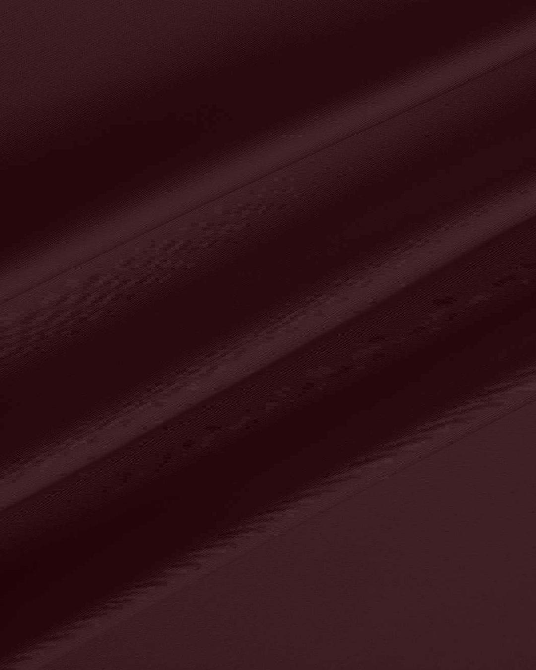 Satin Solid Ruffle Long Skirt In Wine