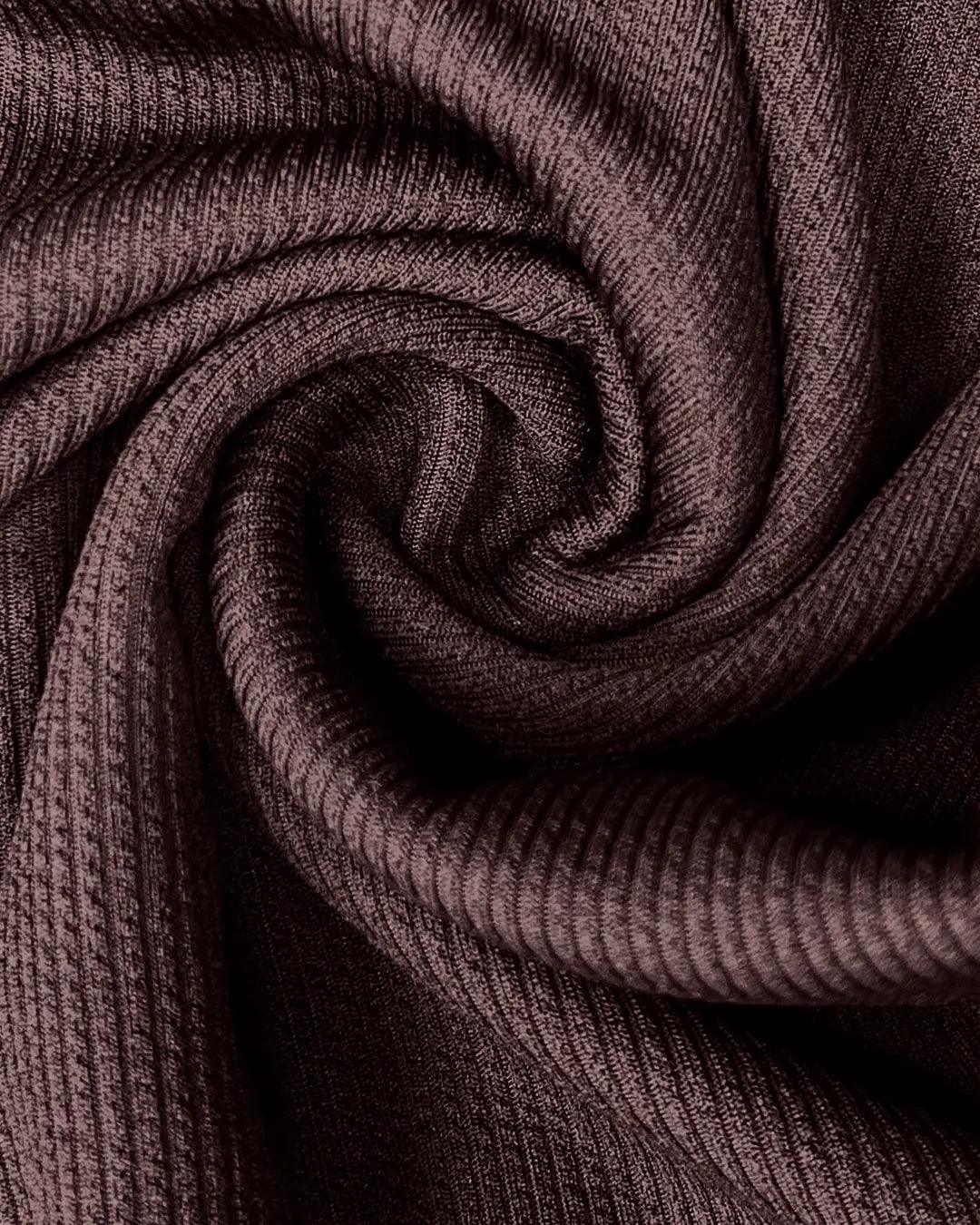 Solid Color Pleated Mermaid Chocolate Brown Skirt