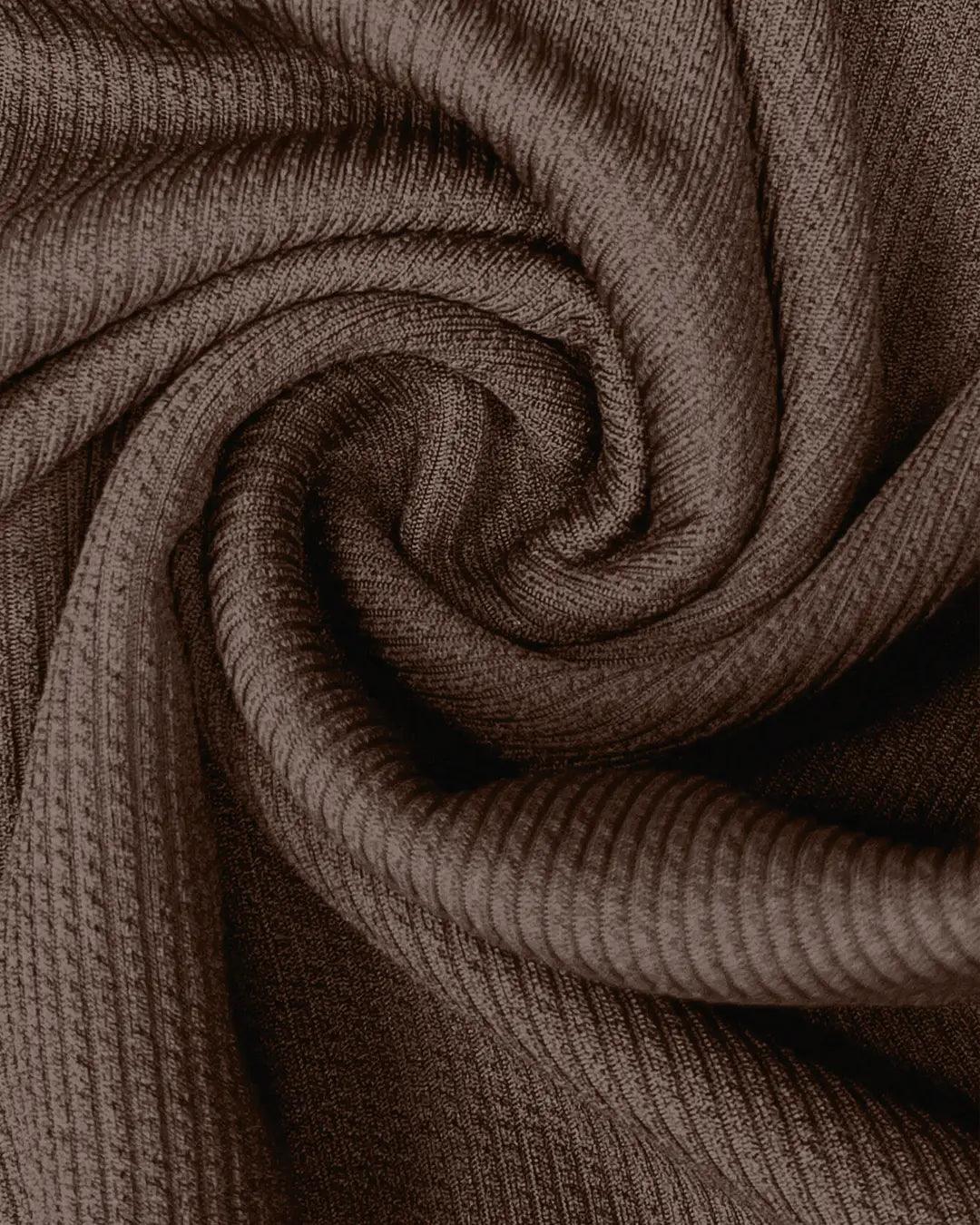 Solid Color Pleated Mermaid Long Brown Skirt