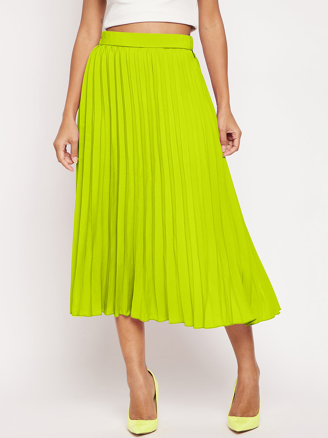 Pleated Midi Skirt