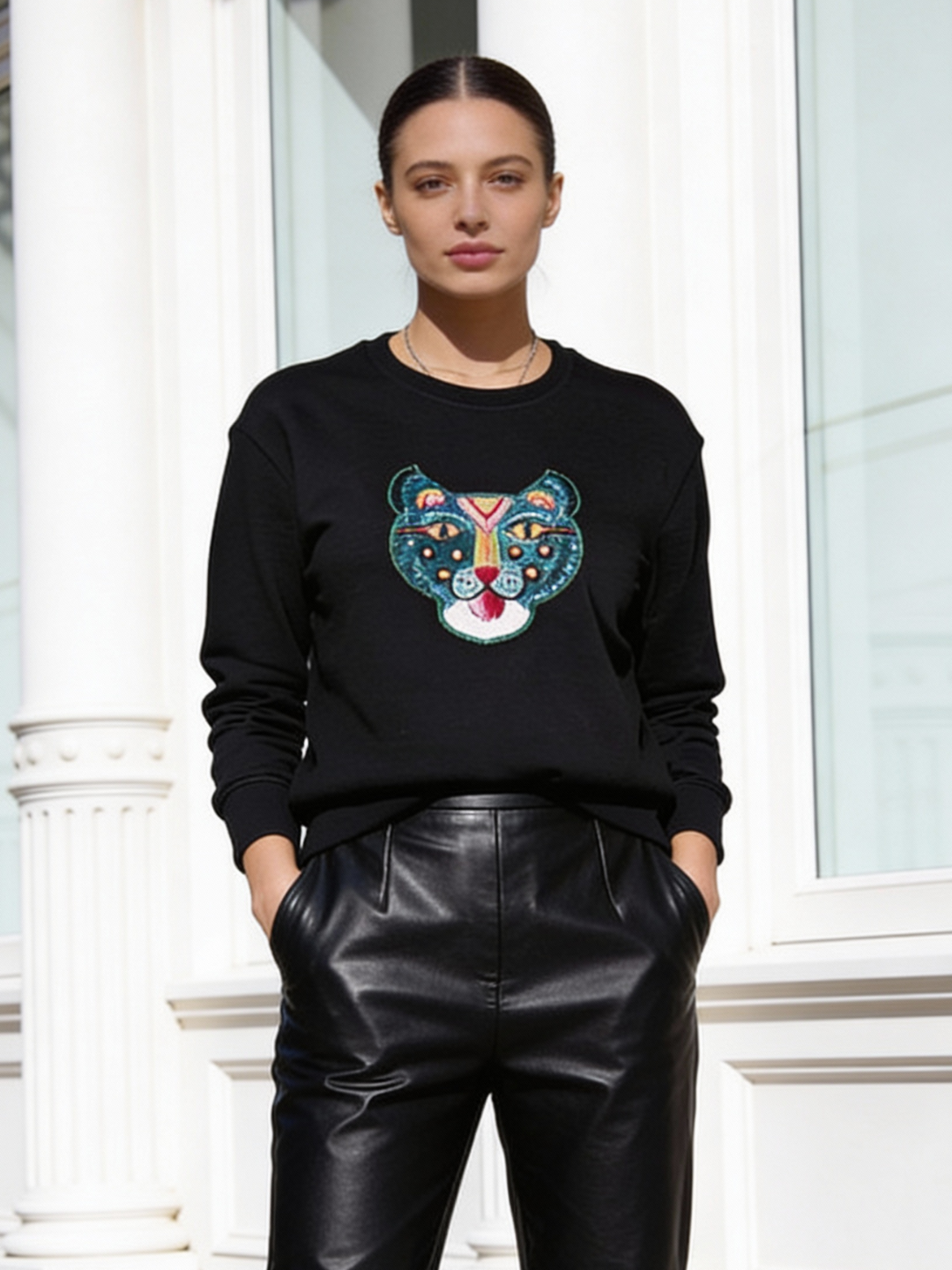 Sequinned Sweatshirt - Pinkkup